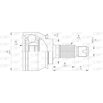 Embout de cardan avant (kit de réparation) OPEN PARTS CVJ5528.10