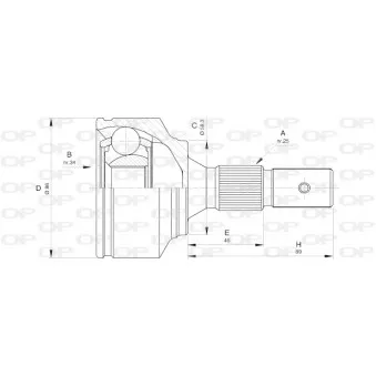 Embout de cardan avant (kit de réparation) OPEN PARTS CVJ5529.10