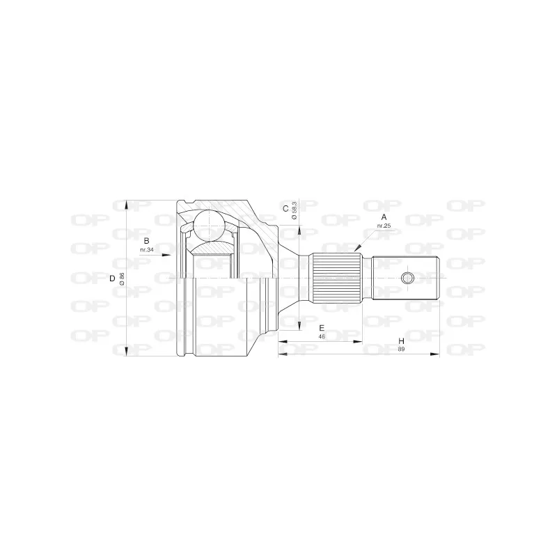 Embout de cardan avant (kit de réparation) OPEN PARTS CVJ5529.10