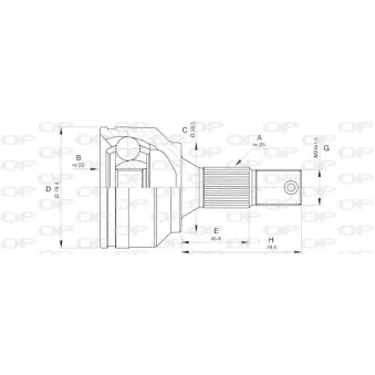 Embout de cardan avant (kit de réparation) OPEN PARTS CVJ5530.10