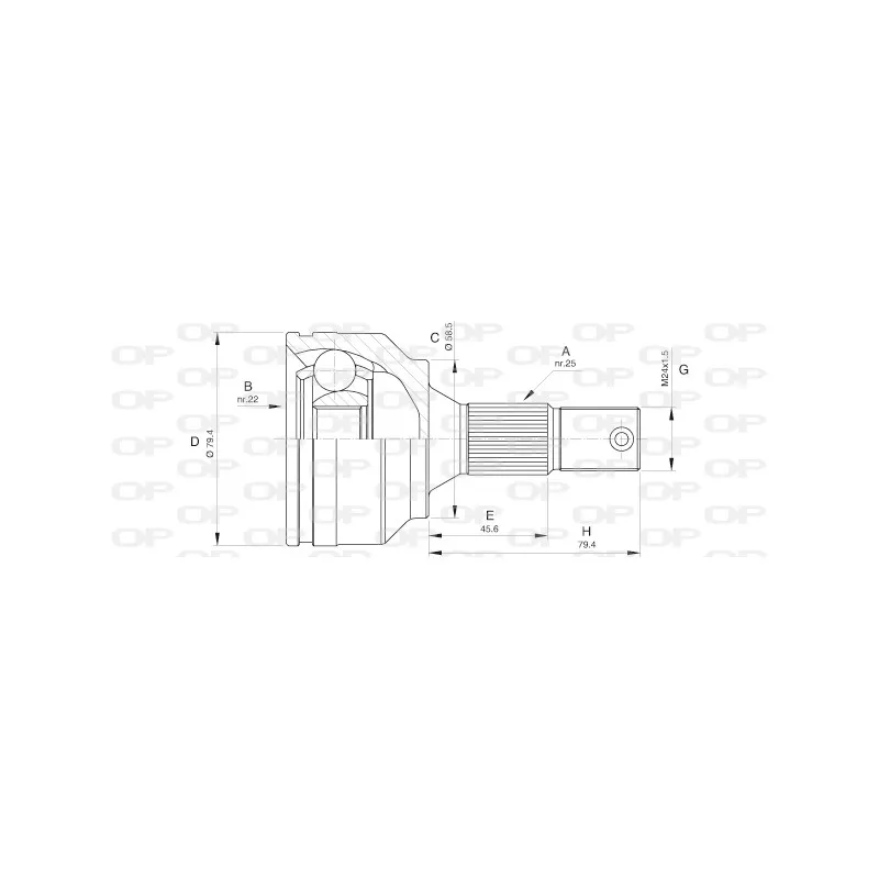 Embout de cardan avant (kit de réparation) OPEN PARTS CVJ5530.10