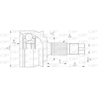 Embout de cardan avant (kit de réparation) OPEN PARTS CVJ5531.10
