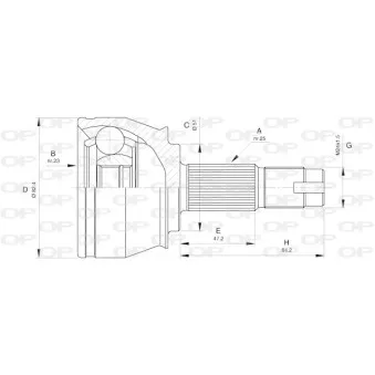 Embout de cardan avant (kit de réparation) OPEN PARTS CVJ5532.10