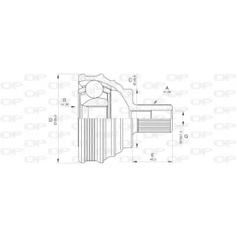 Embout de cardan avant (kit de réparation) OPEN PARTS CVJ5535.10