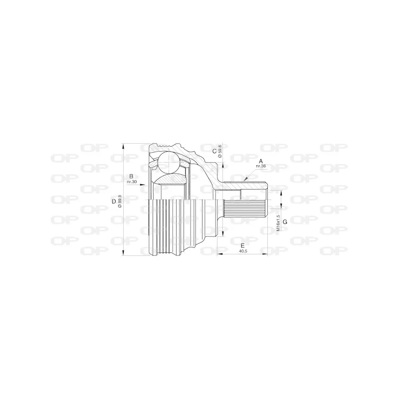 Embout de cardan avant (kit de réparation) OPEN PARTS CVJ5535.10