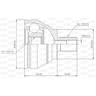 Embout de cardan avant (kit de réparation) OPEN PARTS CVJ5536.10