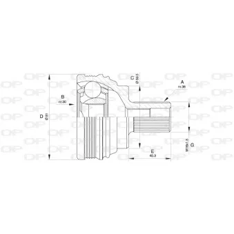 Embout de cardan avant (kit de réparation) OPEN PARTS CVJ5538.10