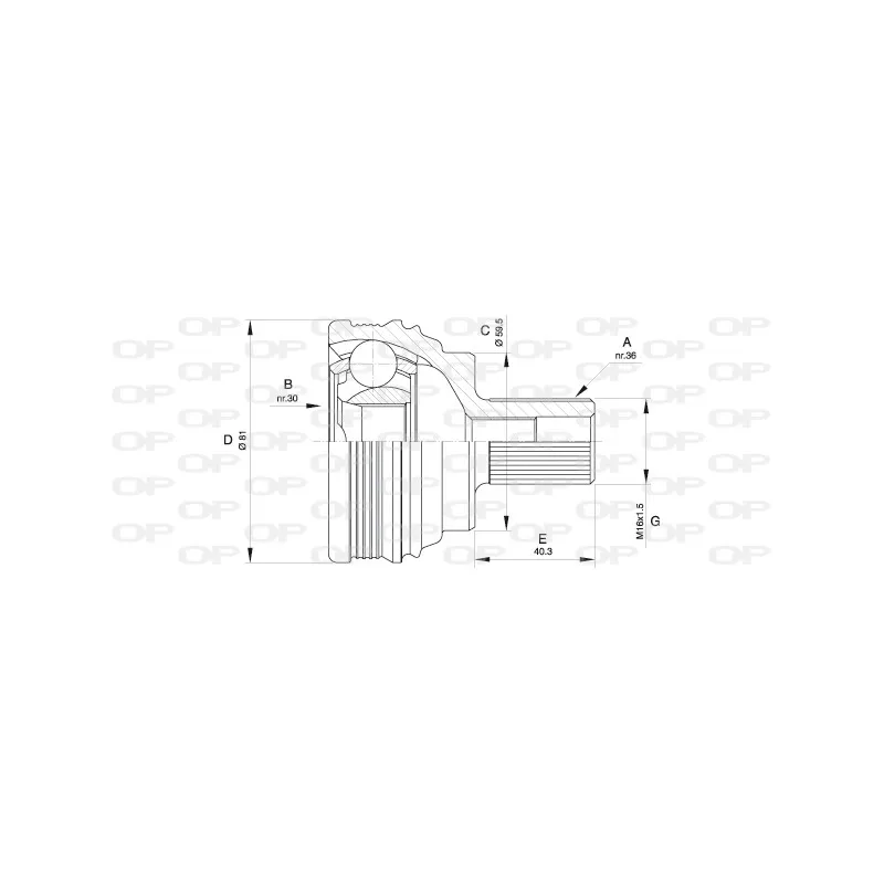 Embout de cardan avant (kit de réparation) OPEN PARTS CVJ5538.10