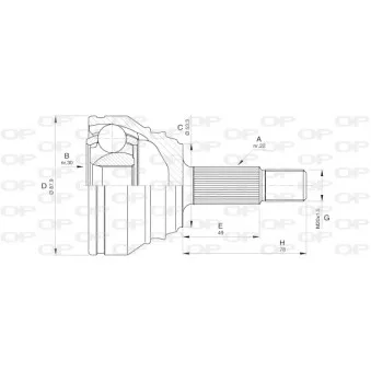 Embout de cardan avant (kit de réparation) OPEN PARTS