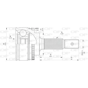 Embout de cardan avant (kit de réparation) OPEN PARTS CVJ5544.10