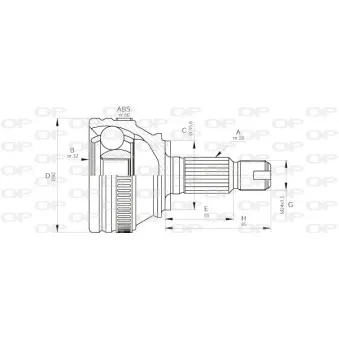 Embout de cardan avant (kit de réparation) OPEN PARTS CVJ5553.10