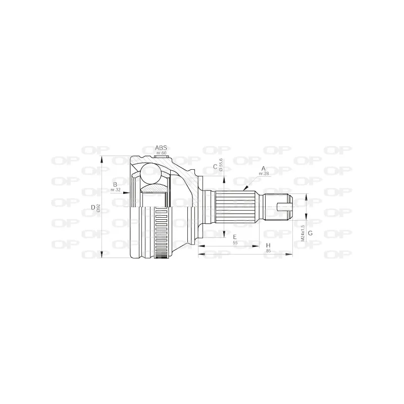 Embout de cardan avant (kit de réparation) OPEN PARTS CVJ5553.10