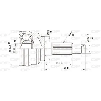 Embout de cardan avant (kit de réparation) OPEN PARTS CVJ5554.10
