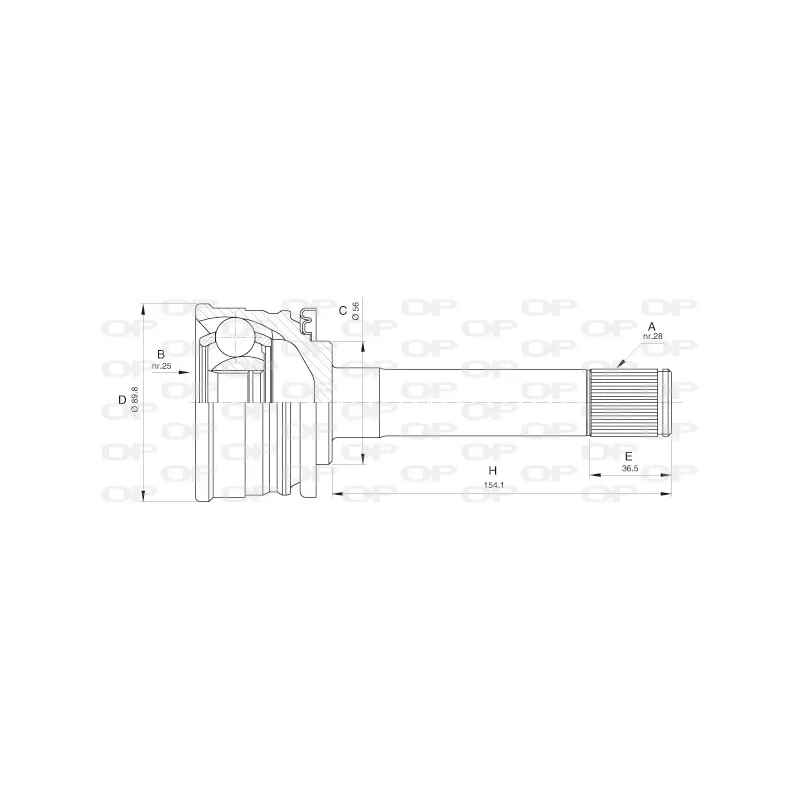 Embout de cardan avant (kit de réparation) OPEN PARTS CVJ5560.10