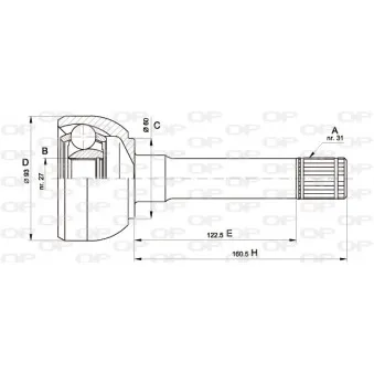 Embout de cardan avant (kit de réparation) OPEN PARTS CVJ5562.10