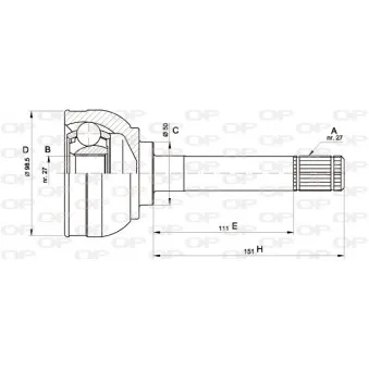 Embout de cardan avant (kit de réparation) OPEN PARTS CVJ5563.10