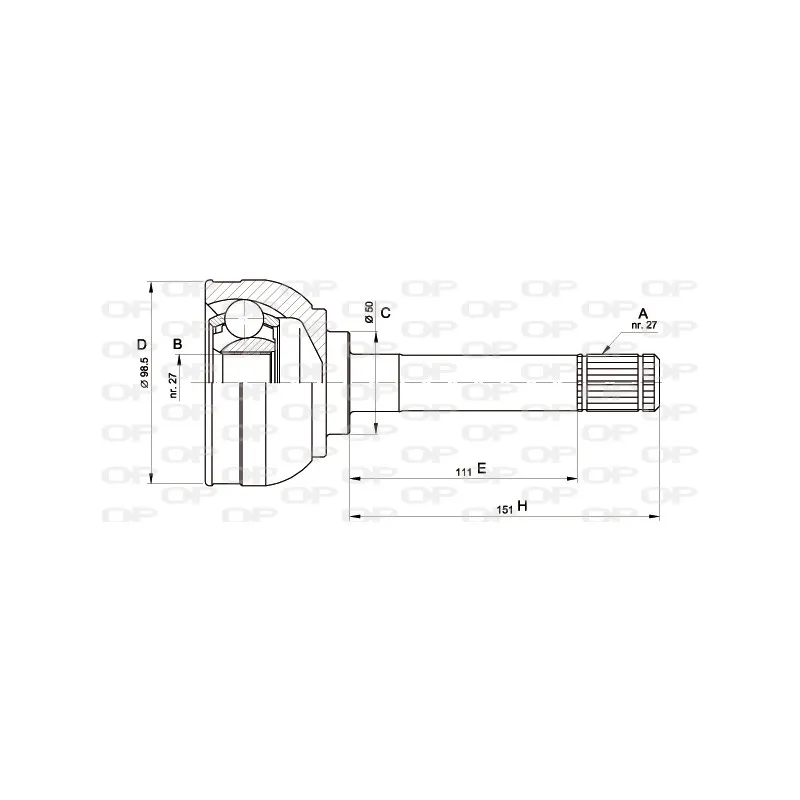 Embout de cardan avant (kit de réparation) OPEN PARTS CVJ5563.10