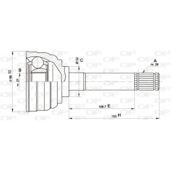 Embout de cardan avant (kit de réparation) OPEN PARTS CVJ5564.10