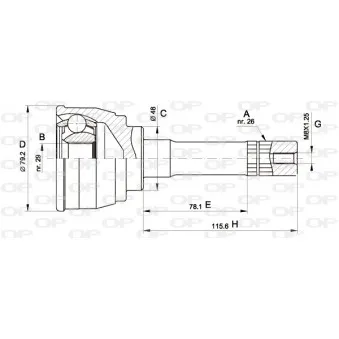 Embout de cardan avant (kit de réparation) OPEN PARTS CVJ5568.10