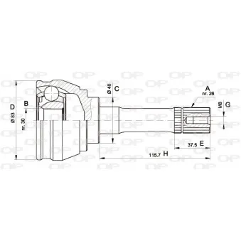 Embout de cardan avant (kit de réparation) OPEN PARTS CVJ5569.10