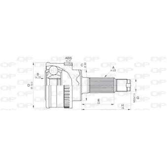 Embout de cardan avant (kit de réparation) OPEN PARTS