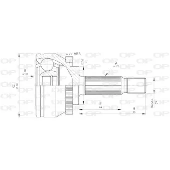 Embout de cardan avant (kit de réparation) OPEN PARTS CVJ5572.10