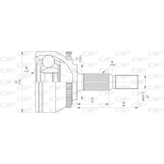 Embout de cardan avant (kit de réparation) OPEN PARTS