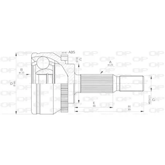 Embout de cardan avant (kit de réparation) OPEN PARTS CVJ5574.10