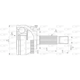 Embout de cardan avant (kit de réparation) OPEN PARTS CVJ5575.10