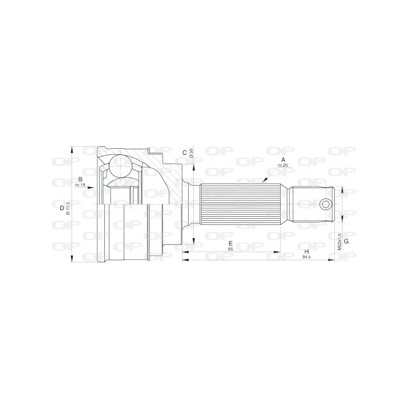 Embout de cardan avant (kit de réparation) OPEN PARTS CVJ5578.10