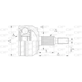 Embout de cardan avant (kit de réparation) OPEN PARTS