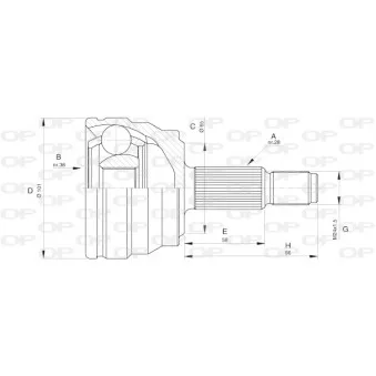 Embout de cardan avant (kit de réparation) OPEN PARTS CVJ5580.10