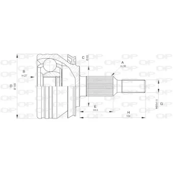 Embout de cardan avant (kit de réparation) OPEN PARTS CVJ5581.10