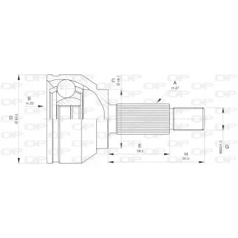 Embout de cardan avant (kit de réparation) OPEN PARTS CVJ5582.10
