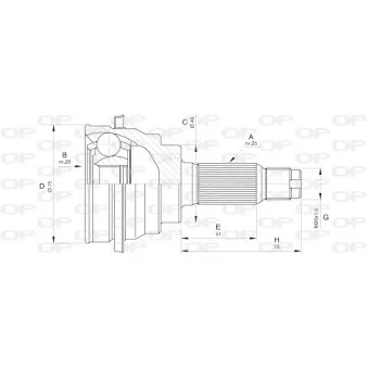 Embout de cardan avant (kit de réparation) OPEN PARTS CVJ5585.10