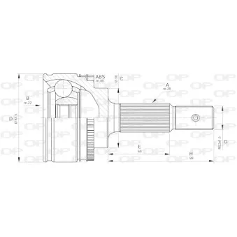 Embout de cardan avant (kit de réparation) OPEN PARTS CVJ5587.10