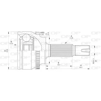 Embout de cardan avant (kit de réparation) OPEN PARTS CVJ5588.10