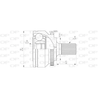 Embout de cardan avant (kit de réparation) OPEN PARTS CVJ5590.10