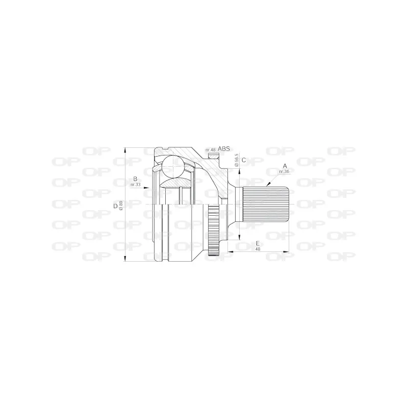 Embout de cardan avant (kit de réparation) OPEN PARTS CVJ5590.10
