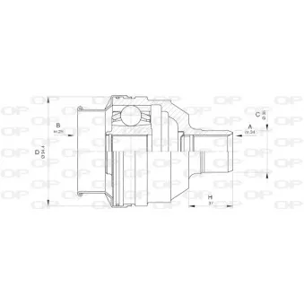 Embout de cardan avant (kit de réparation) OPEN PARTS CVJ5591.20