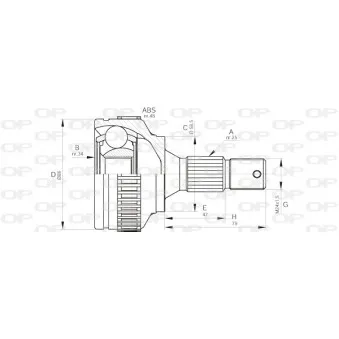 Embout de cardan avant (kit de réparation) OPEN PARTS CVJ5593.10