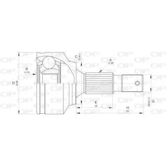 Embout de cardan avant (kit de réparation) OPEN PARTS CVJ5594.10