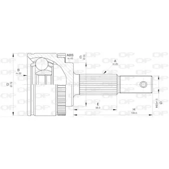 Embout de cardan avant (kit de réparation) OPEN PARTS CVJ5596.10