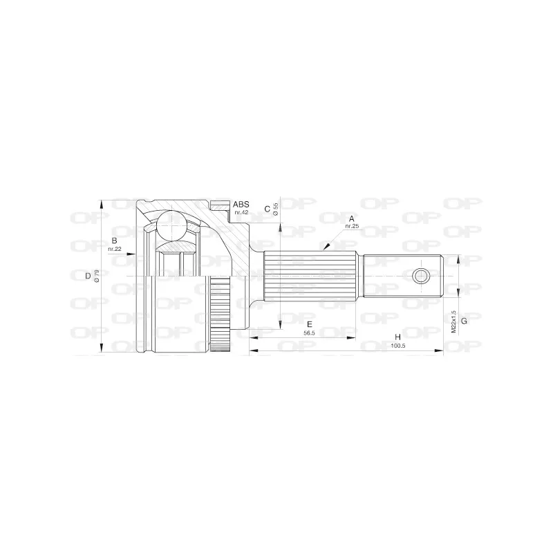 Embout de cardan avant (kit de réparation) OPEN PARTS CVJ5596.10