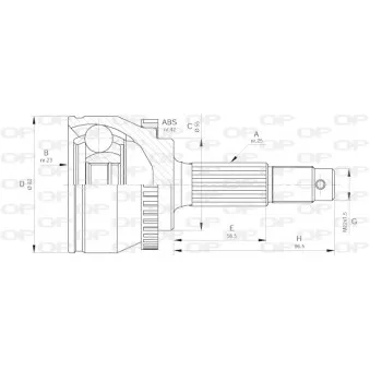 Embout de cardan avant (kit de réparation) OPEN PARTS CVJ5597.10