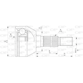 Embout de cardan avant (kit de réparation) OPEN PARTS CVJ5598.10