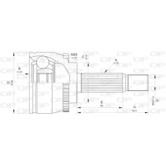 Embout de cardan avant (kit de réparation) OPEN PARTS CVJ5601.10