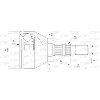 Embout de cardan avant (kit de réparation) OPEN PARTS CVJ5602.10
