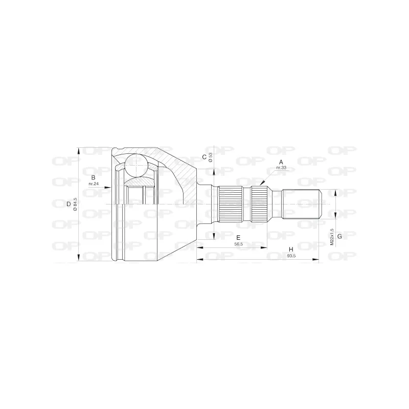 Embout de cardan avant (kit de réparation) OPEN PARTS CVJ5602.10