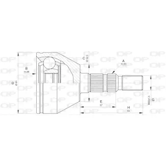 Embout de cardan avant (kit de réparation) OPEN PARTS CVJ5603.10